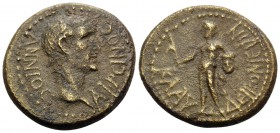 LYCAONIA. Iconium (Claudiconium). Marcus Annius Afrinus, legatus augusti, circa 49-54. (Bronze, 19 mm, 4.12 g, 1 h). ANNIOC AΦPEINOC Bare head of Anni...