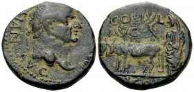 LYCAONIA. Iconium. Vespasian, 69-79. (Bronze, 22 mm, 10.23 g, 11 h). IMP CAESAR VESPASIAN AVG Laureate head of Vespasian to right. Rev. COL IVL / AVG ...
