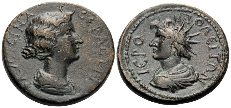 CILICIA. Hierapolis-Castabala. Faustina Junior, Augusta, 147-175. (Bronze, 25 mm...