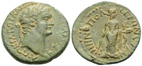 CILICIA. Irenopolis-Neronias. Domitian, 81-96. (Bronze, 22.5 mm, 6.39 g, 12 h), year BM (41) = 92-93. AYTOKPATΩP KAICAP ΔOMITIANOC Laureate head of Do...
