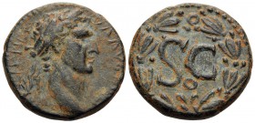 SYRIA, Seleucis and Pieria. Antioch. Nerva, 96-98. (Bronze, 20.5 mm, 7.39 g, 10 h). IMP CAESAR NERVA AVG III COS Laureate head of Nerva to right. Rev....
