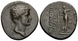 Tiberius, 14-37. (Bronze, 25 mm, 9.55 g, 1 h), Syria, Apamea, Seleukid year 326 (ςKΓ) = 14-15. Bare head of Tiberius to right. Rev. ΑΠΑΜΕΩΝ ΤΗΣ ΙΕPΑΣ ...