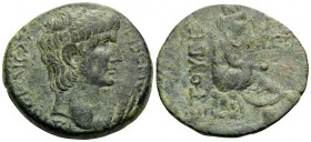 EASTERN CILICIA OR NORTHERN SYRIA. Uncertain Caesarea. Claudius, 41-54. (Bronze, 23.5 mm, 7.94 g, 12 h), year 5 of Claudius = 46. ΤΙΒΕΡΙΟC ΚΛΑΥΔΙΟC KA...