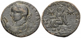 MESOPOTAMIA. Edessa. Severus Alexander, 222-235. (Bronze, 26 mm, 11.37 g, 6 h). [..]CE AΛEΞANΔPOC CEB Laureate, draped and cuirassed bust of Alexander...