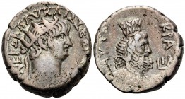 EGYPT. Alexandria. Nero, 54-68. Tetradrachm (Billon, 26 mm, 13.76 g, 11 h), regnal year IA (11) = 64-65. NEPΩ KΛAY KAIΣ ΣEB ΓEP Radiate head of Nero t...