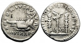 Marcus Aurelius & Lucius Verus, 161-169. Denarius (Silver, 18.5 mm, 3.16 g, 12 h), restitution issue of Mark Antony legionary type, Rome, 156-166. ANT...