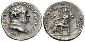 Vespasian, 69-79. Denarius (Silver, 17 mm, 3.20 g, 12 h), Ephesus, struck circa 71. IMP CAESAR VESPAS AVG COS III TR P P P Laureate head of Vespasian ...