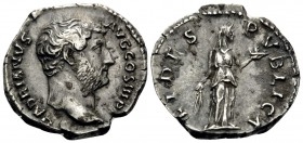 Hadrian, 117-138. Denarius (Silver, 17.5 mm, 3.21 g, 7 h), Rome, 134-138. HADRIANVS AVG COS III P P Laureate head of Hadrian to right. Rev. FIDES PVBL...