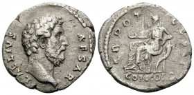 Aelius, Caesar, 136-138. Denarius (Silver, 18.5 mm, 3.05 g, 6 h), Rome, 137. L AELIVS CAESAR Bareheaded and draped bust of Aelius to right. Rev. TR PO...