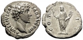 Marcus Aurelius, as Caesar, 139-161. Denarius (Silver, 19 mm, 2.89 g, 6 h), struck under Antoninus Pius, Rome, 145-147. AVRELIVS CAESAR AVG PII F Bare...