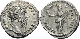 Marcus Aurelius, 161-180. Denarius (Silver, 19 mm, 3.46 g, 12 h), Rome, 168-169. M ANTONINVS AVG TR P XXIII Laureate head of Marcus Aurelius to right....