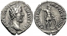 Commodus, 177-192. Denarius (Silver, 19 mm, 3.35 g, 12 h), Rome, 183-184. M COMMODVS AN-TON AVG PIVS Laureate head of Commodus to right. Rev. PM TR P ...