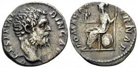Clodius Albinus, Caesar, 193-195. Denarius (Silver, 18 mm, 3.01 g, 6 h), Rome, 193-195. D CL SEPT ALBIN CAES Bare head of Clodius Albinus to right. Re...