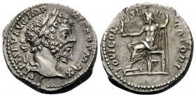 Septimius Severus, 193-211. Denarius (Silver, 18.5 mm, 3.54 g, 6 h), Rome, 198-200. L SEPT SEV AVG IMP XI PART MAX Laureate head of Septimius Severus ...