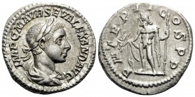 Severus Alexander, 222-235. Denarius (Silver, 19 mm, 2.76 g, 11 h), Rome, 231-235. IMP C M AVR SEV ALEXAND AVG Laureate and draped bust of Severus Ale...
