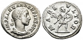 Severus Alexander, 222-235. Denarius (Silver, 20 mm, 3.13 g, 5 h), Rome, 232. IMP ALEXAN-DER PIVS AVG Laureate, draped and cuirased bust of Severus Al...