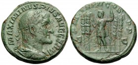 Maximinus I, 235-238. As (Copper, 24.5 mm, 9.92 g, 12 h), Rome, 236. MAXIMINVS PIVS AVG GERM Laureate, draped and cuirassed bust of Maximinus I to rig...
