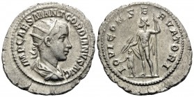 Gordian III, 238-244. Antoninianus (Silver, 25 mm, 4.54 g, 12 h), Rome, 238. IMP CAES M ANT GORDIANVS AVG Radiate, draped and cuirassed bust of Gordia...