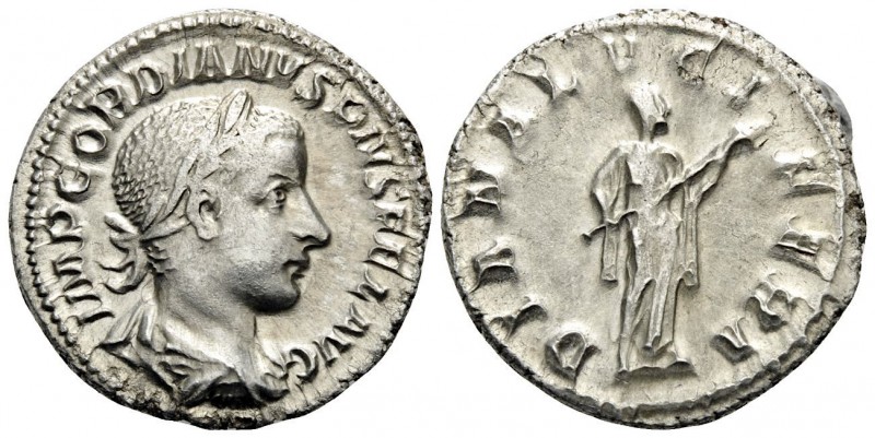 Gordian III, 238-244. Denarius (Silver, 19 mm, 2.91 g, 6 h), Rome, 240. IMP GORD...