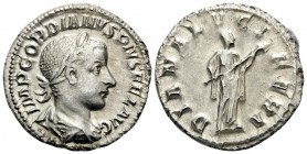 Gordian III, 238-244. Denarius (Silver, 19 mm, 2.91 g, 6 h), Rome, 240. IMP GORDIANVS PIVS FEL AVG Laureate, draped and cuirassed bust of Gordian III ...