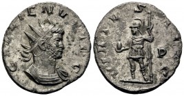 Gallienus, 253-268. Antoninianus (Silver, 20.5 mm, 3.53 g, 5 h), Rome, 1st officina, 260-261. GALLIENVS AVG Radiate and cuirassed bust of Gallienus to...
