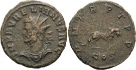 Aurelian, 270-275. Antoninianus (Billon, 20 mm, 3.34 g, 6 h), Cyzicus, 2nd officina, early 271. IMP AVRELIANVS AVG Radiate, draped and cuirassed bust ...