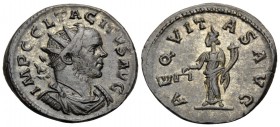 Tacitus, 275-276. Antoninianus (Billon, 22 mm, 3.57 g, 6 h), Lugdunum (Lyon), November - December 275. IMP C CL TACITVS AVG Radiate draped and cuirass...