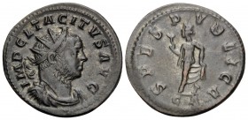 Tacitus, 275-276. Antoninianus (Billon, 23 mm, 3.85 g, 12 h), Lugdunum (Lyon), 3rd officina (C), January 276. IMP CL TACITVS AVG Radiate, draped and c...