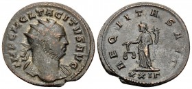 Tacitus, 275-276. Antoninianus (Billon, 22 mm, 2.90 g, 11 h), Rome, 3rd officina (Γ), early 276 - June 276. IMP C M CL TACITVS AVG Radiate bust of Tac...