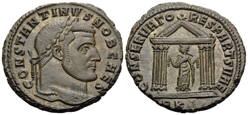 Constantine I, as Caesar, 306-309. Follis (Bronze, 24 mm, 6.55 g, 11 h), Carthag...