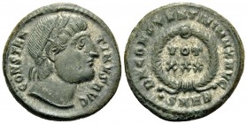 Constantine I, 307/310-337. Follis (Bronze, 19 mm, 3.51 g, 5 h), Heraclea, 2nd officina (B), 327-329. CONSTAN-TINVS AVG Diademed head of Constantine t...