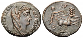 Divus Constantine I, died 337. Follis (Bronze, 15 mm, 1.94 g, 5 h), struck under his son, Constantius II, Antioch, 5th officina, 337-340. DV CONSTANTI...
