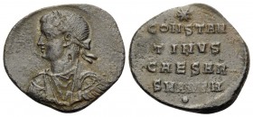 Constantine II, as Caesar, 316-337. Follis (Bronze, 17 mm, 2.24 g, 6 h), struck under Constantine I the "Great", Antioch, 8th officina, 324-325. Laure...