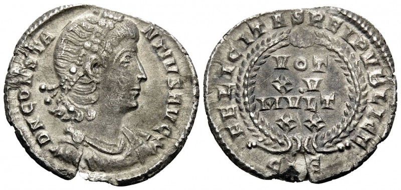 Constantius II, 337-361. Siliqua (Silver, 18.5 mm, 2.40 g, 12 h), Constantinople...