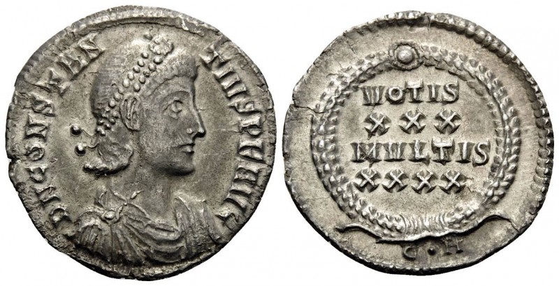 Constantius II, 337-361. Siliqua (Silver, 20 mm, 2.46 g, 6 h), Constantinople, 1...