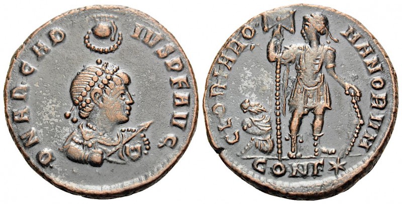 Arcadius, 383-408. (Bronze, 22.5 mm, 5.31 g, 5 h), Constantinople, 3rd officina ...