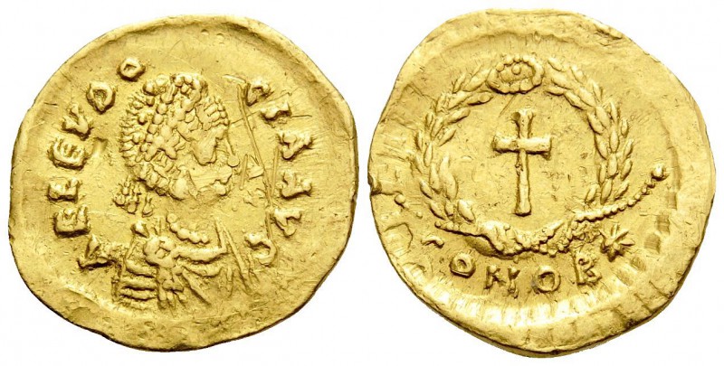 Aelia Eudocia, Augusta, 423-460. Tremissis (Gold, 14 mm, 1.39 g, 5 h), struck un...