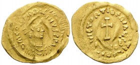 Tiberius II Constantine, 578-582. Tremissis (Gold, 19 mm, 1.49 g, 6 h), Constantinople mint. Dm COSTAN-TINVS PP A Pearl-diademed, draped, and cuirasse...