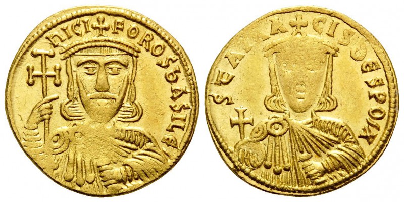 Nicephorus I, with Stauracius, 802-811. Solidus (Gold, 20 mm, 4.49 g, 6 h), Cons...