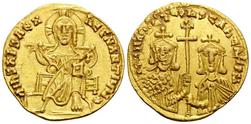 Basil I the Macedonian, with Constantine VII, 867-886. Solidus (Gold, 20 mm, 4.3...