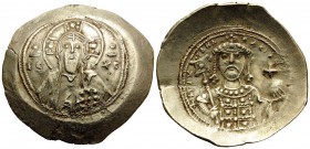 Michael VII Ducas, 1071-1078. Histamenon (Gold, 29 mm, 4.35 g, 6 h), Constantinople. Bust of Christ Pantokrator facing; in field, IC - XC. Rev. +MIX-A...