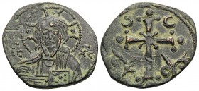 Anonymous Folles, time of Nicephorus III, circa 1078-1081. Follis (Bronze, 22.5 mm, 4.43 g, 6 h), Class I, Constantinople. Facing bust of Christ Panto...
