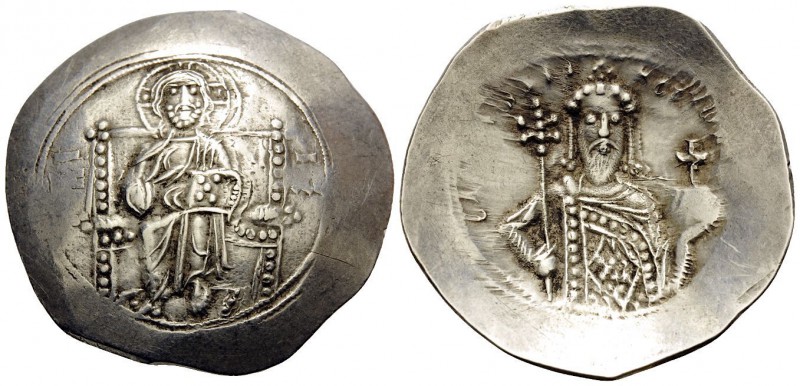 Alexius I Comnenus, 1081-1118. Aspron Trachy (Electrum, 28 mm, 3.92 g, 6 h), Fir...