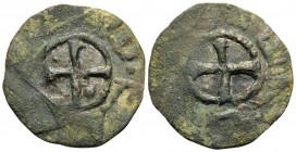 ARMENIA, Cilician Armenia. Baronial. Roupen I, 1080-1095. Pogh (Bronze, 21.5 mm, 1.76 g). +ԱաԻԲԷՆ ( 'Roupen' in Armenian ) around cross. Rev. Ծաոա այ ...