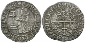 CRUSADERS. Knights of Rhodes (Knights Hospitallers). Roger of Pins, 1355-1365. Gigliato (Silver, 27 mm, 3.77 g, 9 h). +F•ROGIЄRIVS• D• PINIBVS•DI• GRA...