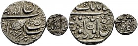 INDIA. (Silver, 12.48 g). Lot of Two Silver coins. ( 1). Independent States. Sikh Empire. Period of Ranjit Singh, VS 1858-1896 / AD 1801-1839. Silver ...