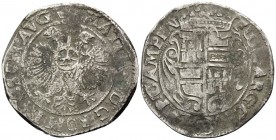 LOW COUNTRIES. Kampen. Matthias I, 1612-1619. 28 Stuiver (Silver, 39 mm, 19.82 g, 10 h), dated 1618. MATTH• I• D: G• ROM• IMP• SEM• AVG Crowned double...