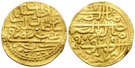 ISLAMIC, Ottoman Empire. Sulayman II Qanuni ('the Lawgiver'), AH 926-974 / AD 1520-1566. Sultani (Gold, 20 mm, 3.49 g, 3 h), Kostantiniye (Constantino...