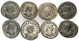 ROMAN IMPERIAL. Circa 2nd-3rd century. (Billon, 30.14 g). Lot of eight particularly attractive Antoniniani from the second part of the third century A...
