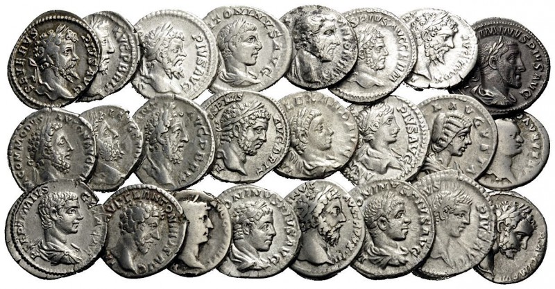 ROMAN IMPERIAL. Circa 2nd-3rd century. (Silver, 74.78 g). Lot of Twenty-four sil...